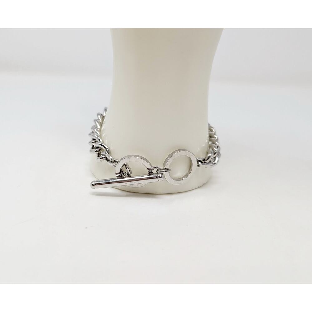 Chico's Bracelet Silver Tone Rhinestone Pave Style ID Bling Modern - Picture 4 of 6